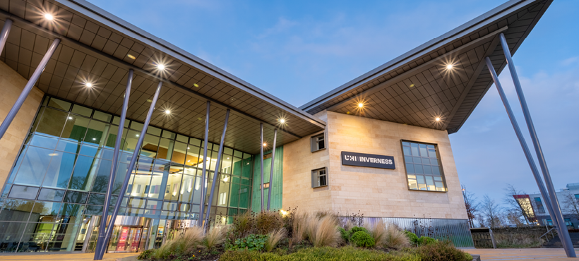 Exterior image on UHI Inverness campus building Exterior image on UHI Inverness campus building