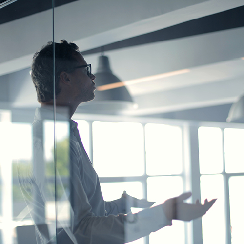 A person giving a speech