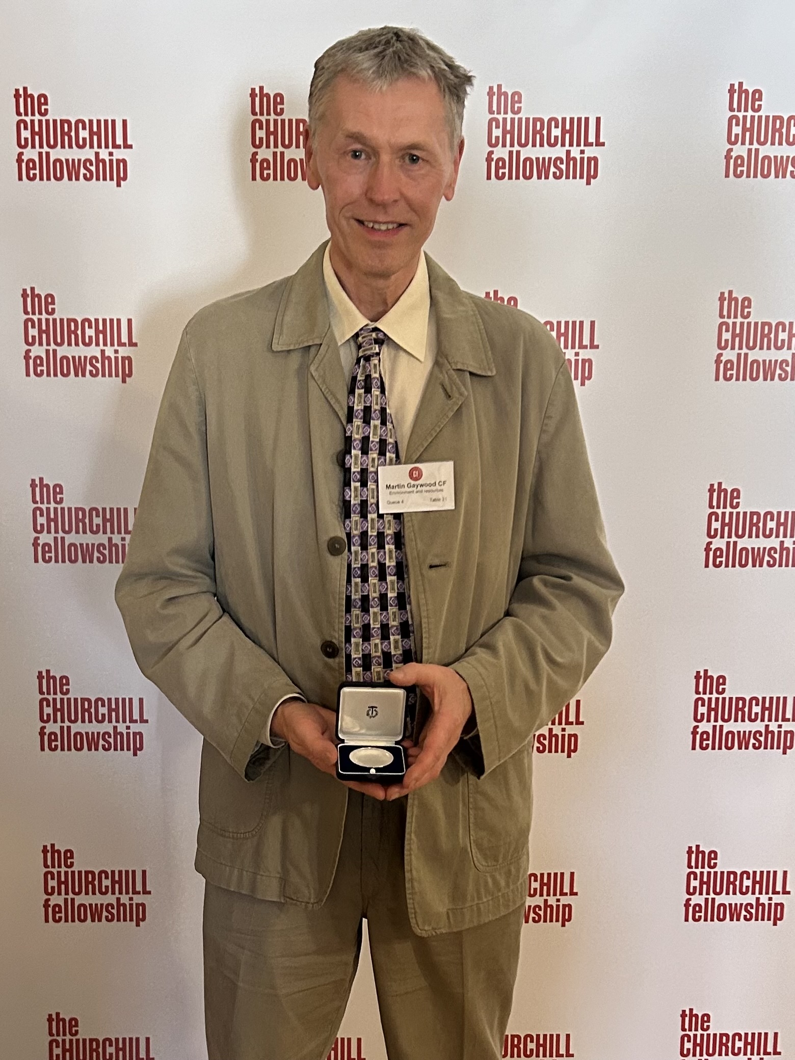 Martin Gaywood at the Churchill Fellowship awards ceremony