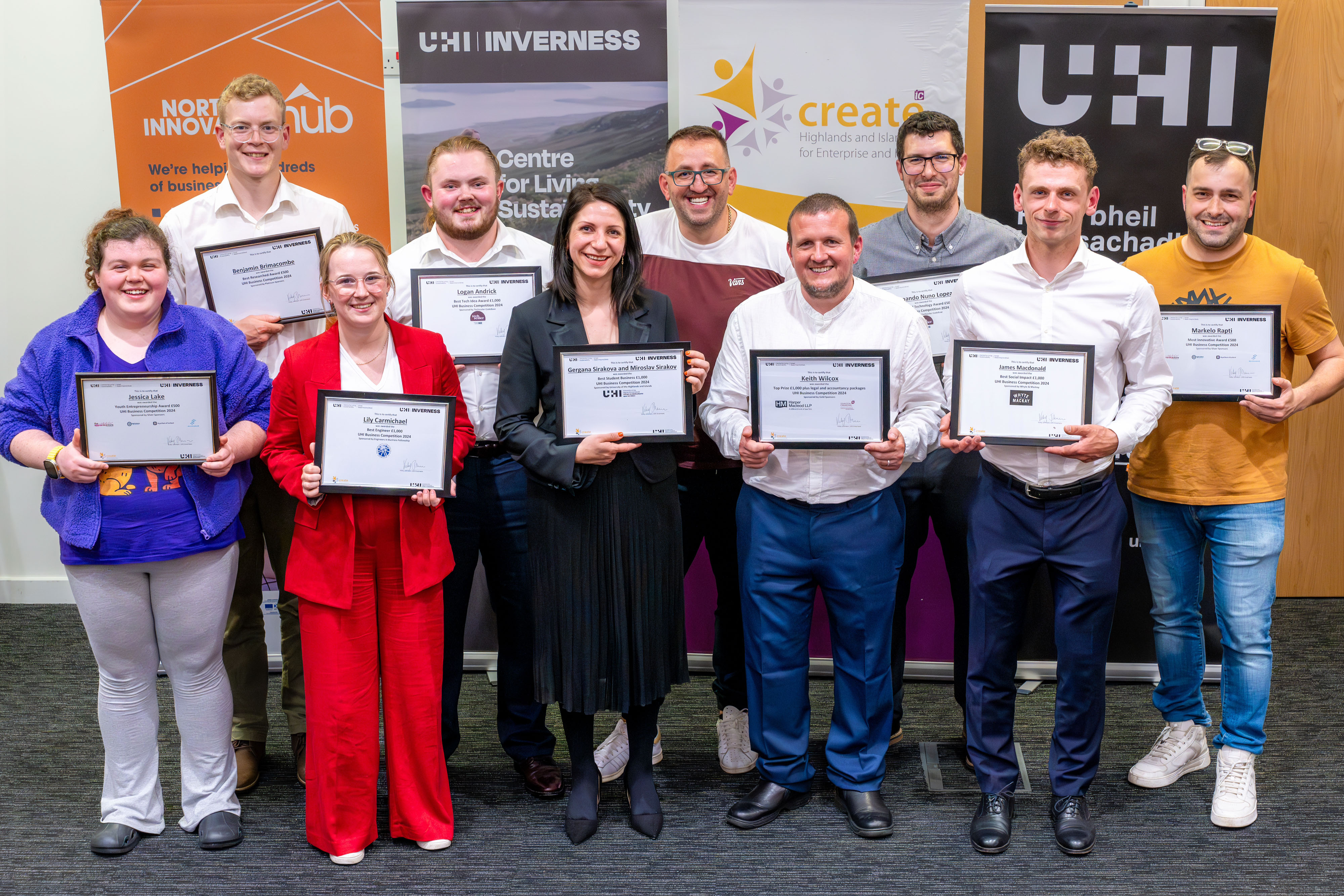 UHI Business Competition winners 2024