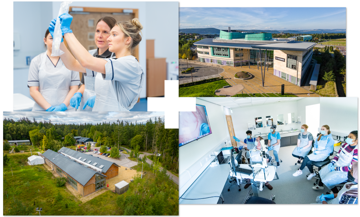 Collage of UHI campuses around Inverness